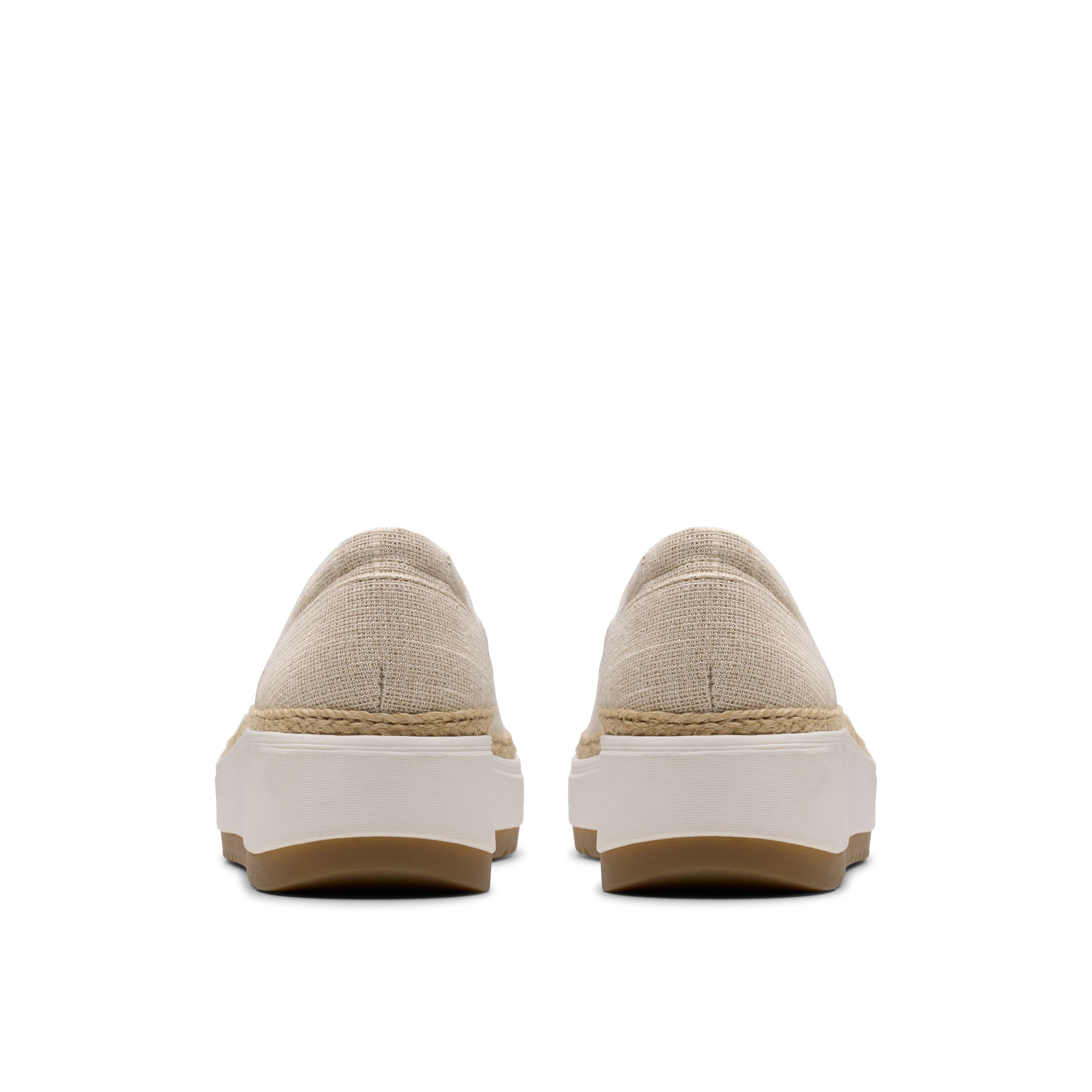 Chaussures à enfiler à talon compensé en toile pour femmes, large, Zylah Sky, Clarks