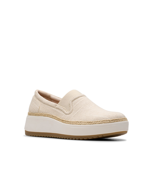 Clarks Women's Zylah Sky Canvas Wedge Slip On Shoes - Wide