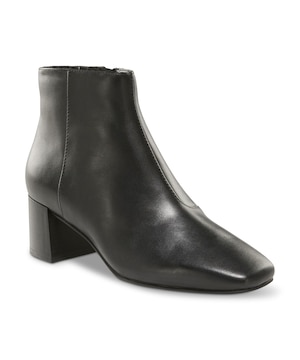 Denver Hayes Women's Luna Leather Square Toe Booties with Zippers