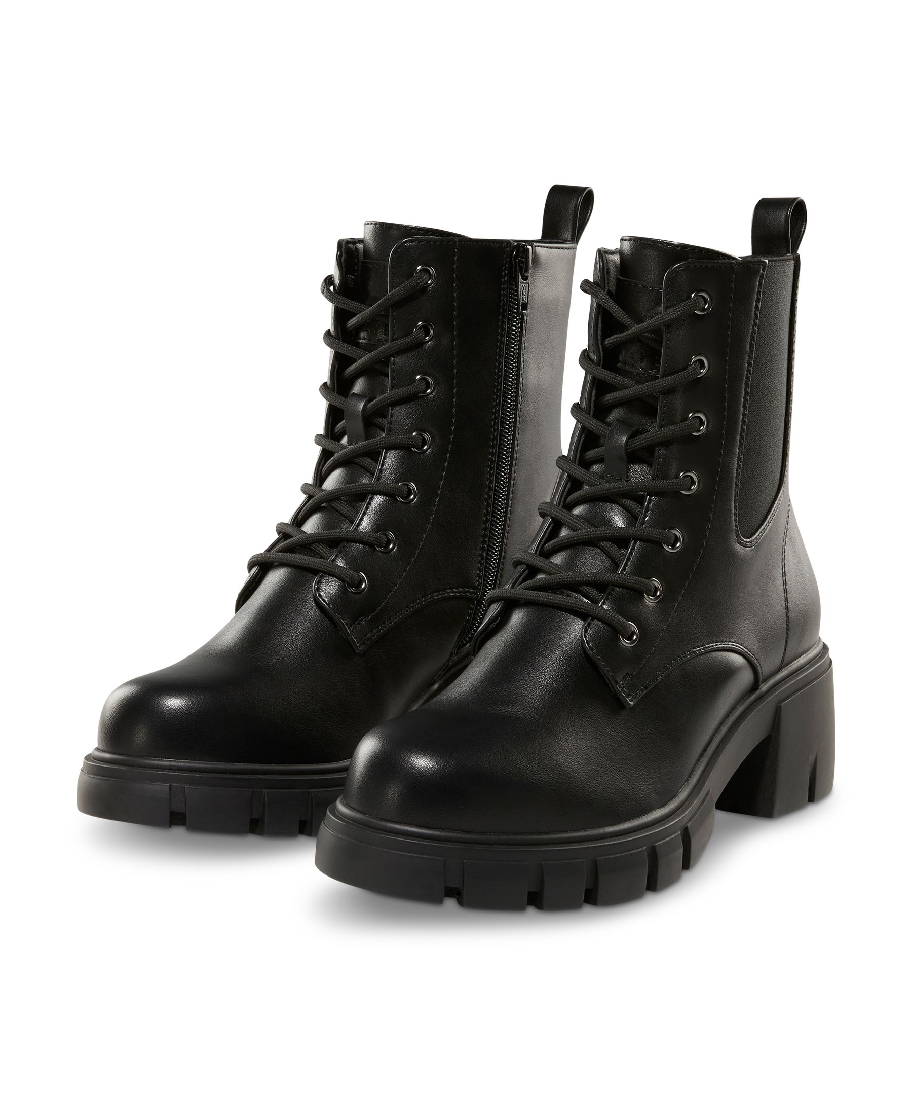 Denver Hayes Shayze Lace Up Zippered Boots