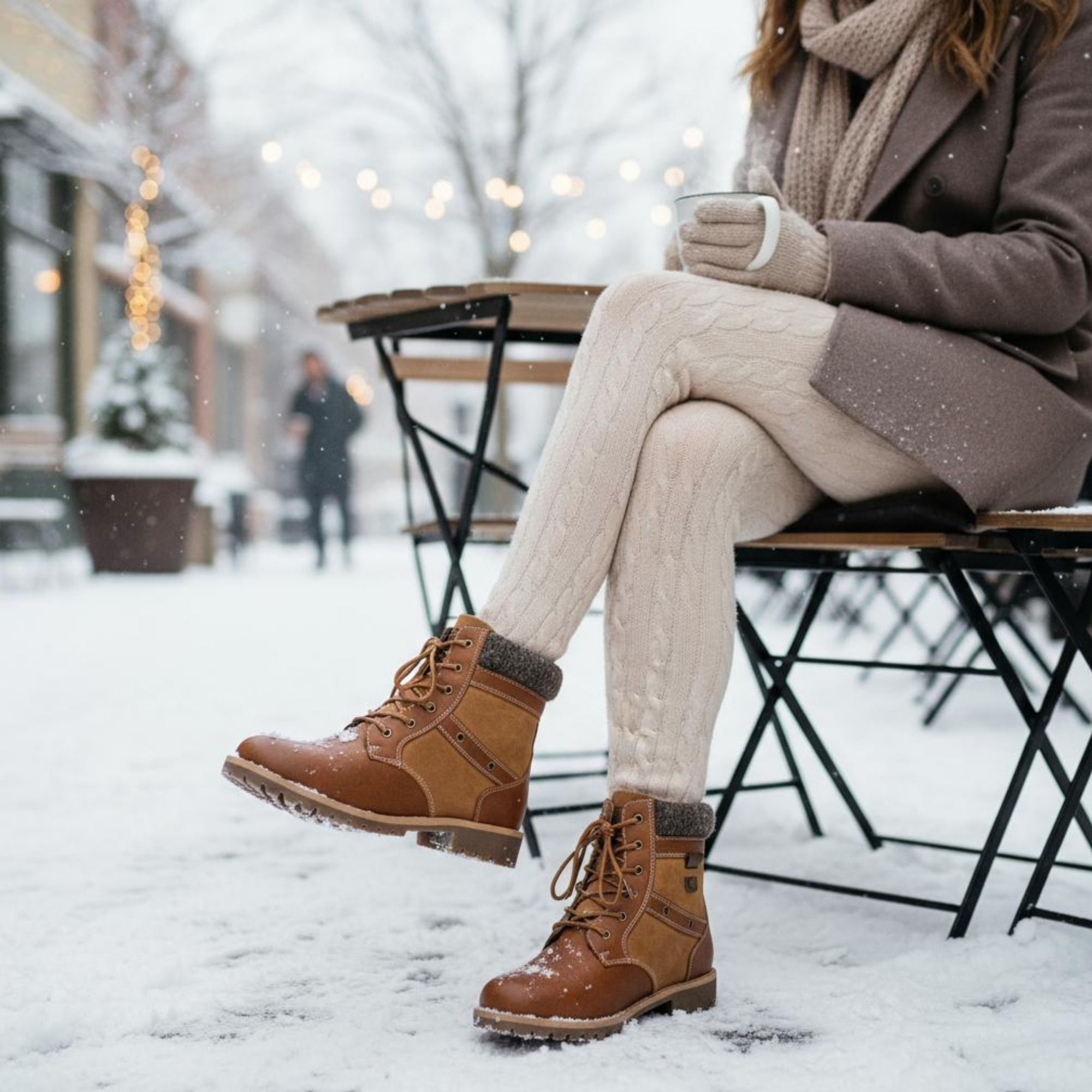 Bottes à semelle crantée à relief peu profond pour femmes, Laura, Denver Hayes - Large