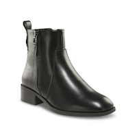 Denver Hayes Women's Harper Ankle Zippered Boots - Wide Front_Three_Fourths_Angled_Right