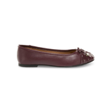 Denver Hayes Women's Emma Leather Ballerina with Quilted Toe Flats Side_Right