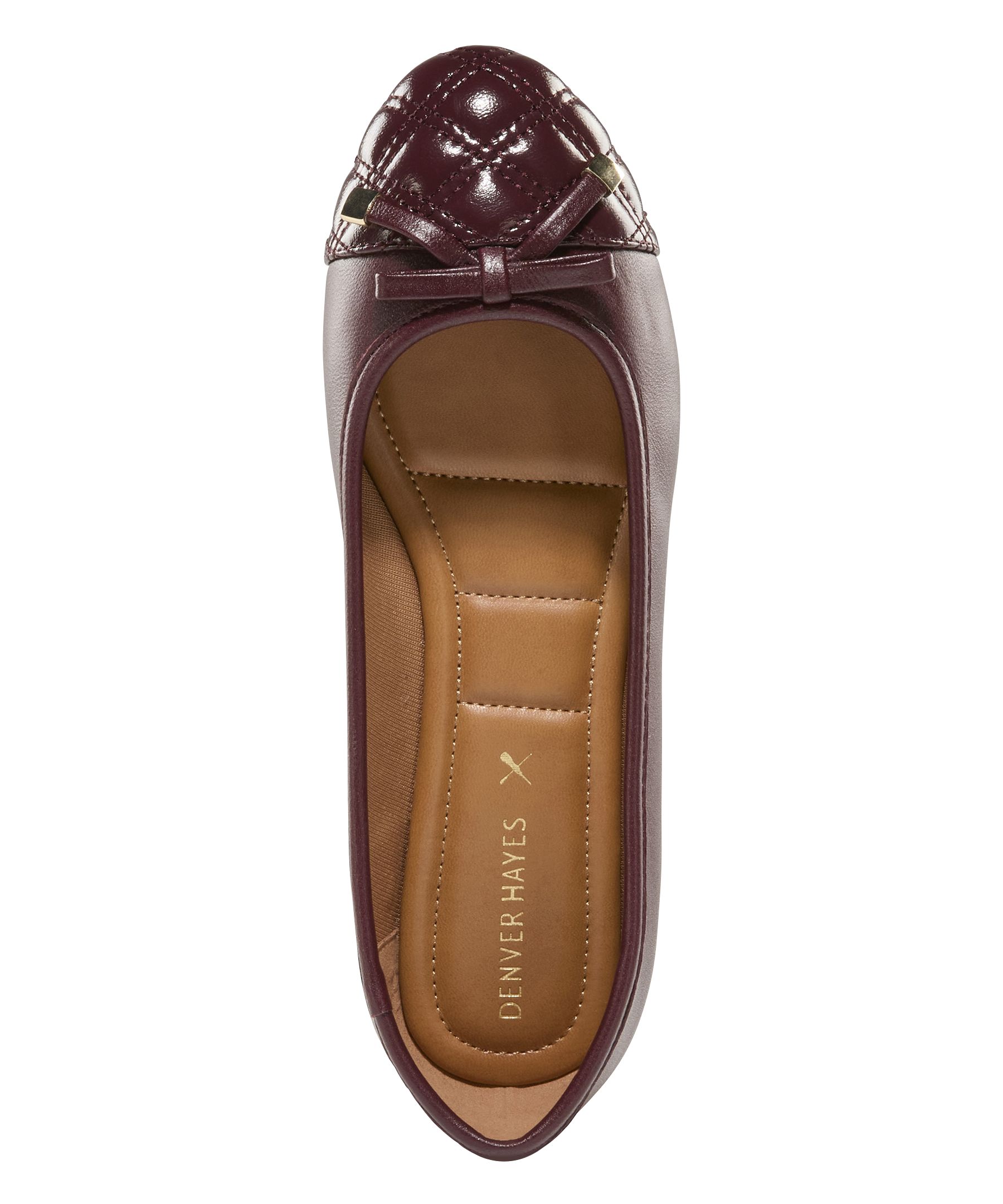 Ballerines en cuir à embout matelassé pour femmes, Emma, Denver Hayes