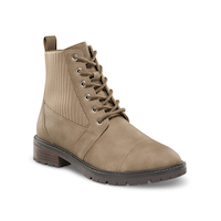 Denver Hayes Women's Sophia Stretch Knit Lace Up Zippered Boots Front_Three_Fourths_Angled_Right