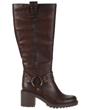 Denver Hayes Women's Asteria Tall Zippered Studded Boots