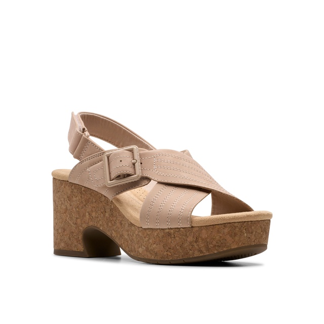 Sandales avec talon en liège avec bride arrière pour femmes, Nerisa West, Clarks