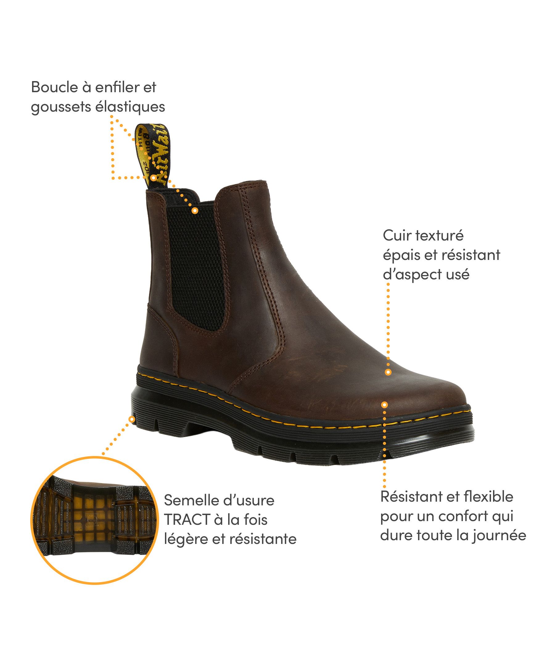 Bottes de cuir Chelsea pour femmes, Embury, Dr. Martens