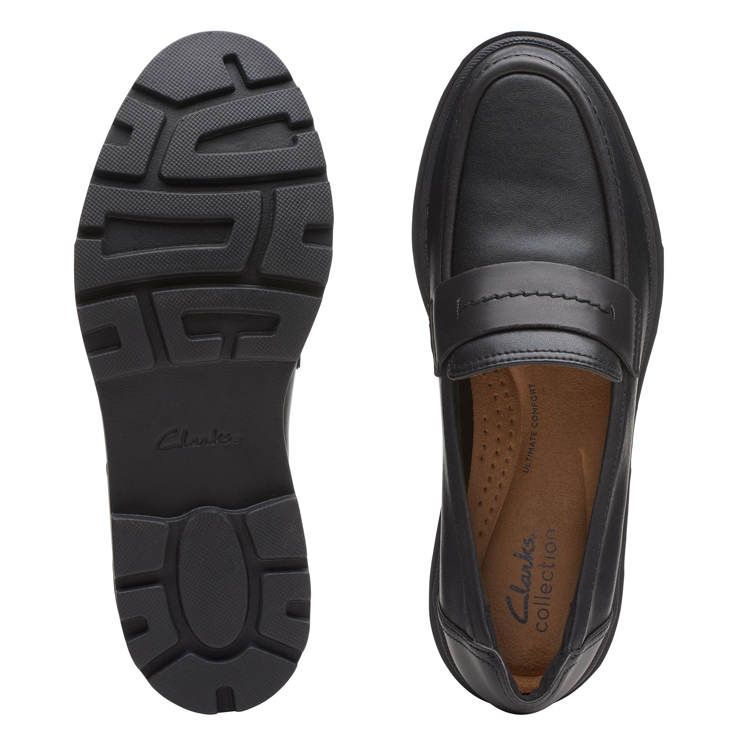 Clarks Women's Calla Ease Leather Loafer Shoes - Wide