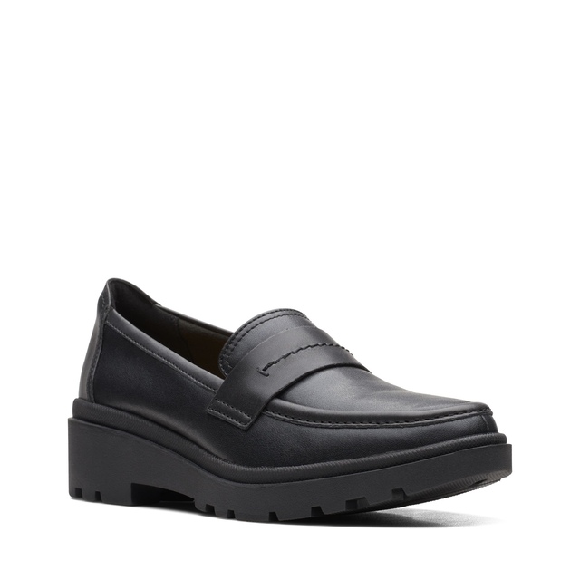 Flâneurs en cuir pour femmes, Calla Ease, Clarks - pointure large