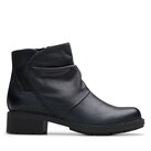 Ladies Clarks 'Caroline Pearl' Casual Leather Slip On Shoes - D & E Fitting