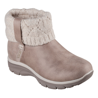 Skechers Women's Slip-Ins Relaxed Fit Easy Go Knit Fold Boots Front_Three_Fourths_Angled_Right