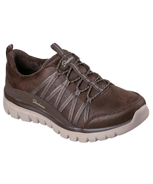Skechers Women's Graceful Microleather Quarter Webbing Cheni Shoes