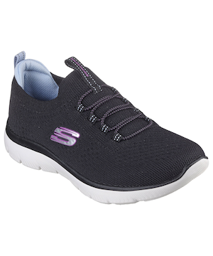 Skechers Women's Bobs Summits Slip-On Top Player Stretch Knit Shoes