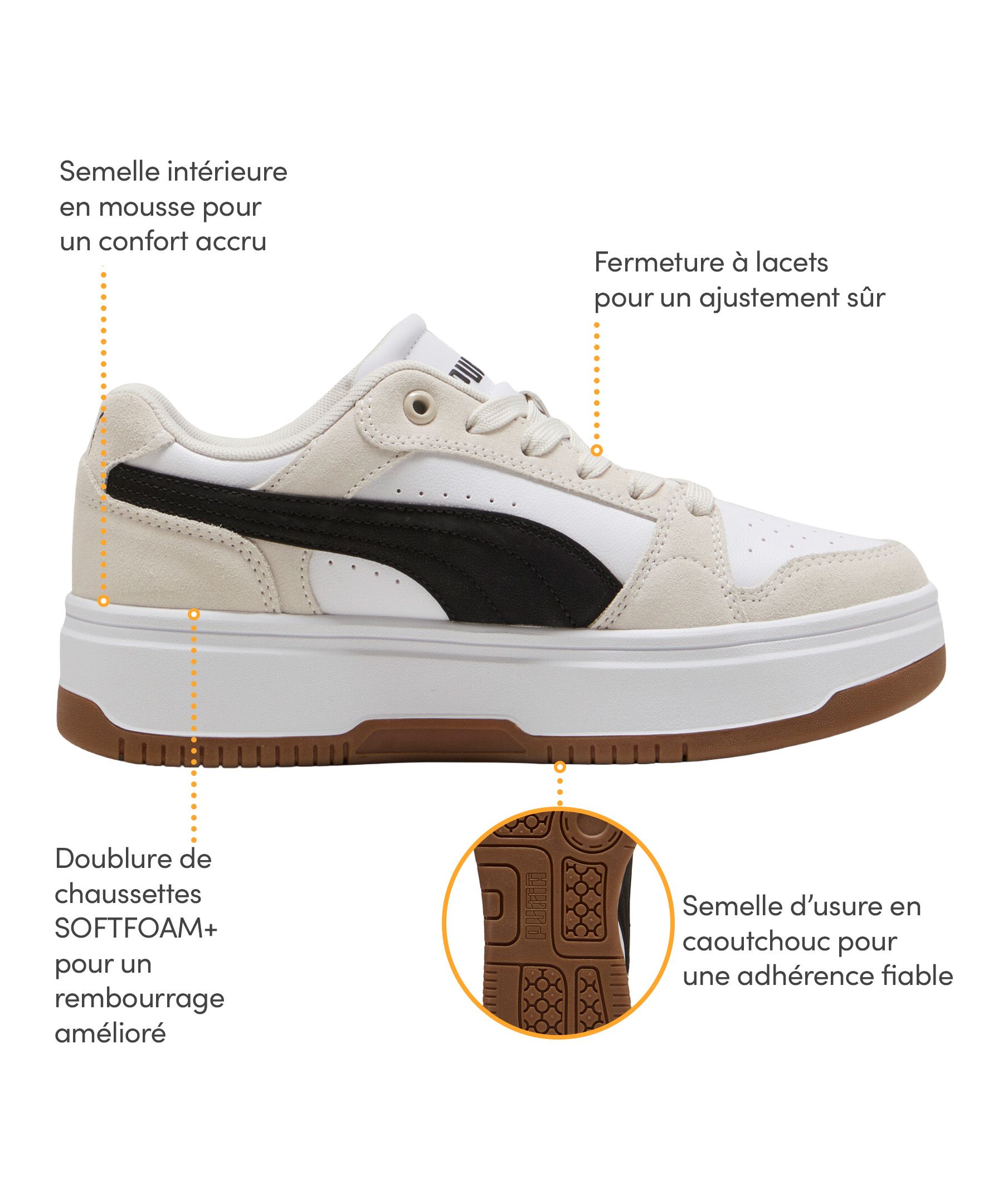 Chaussures de sport basses pour femmes, Rebound Femme SD, PUMA