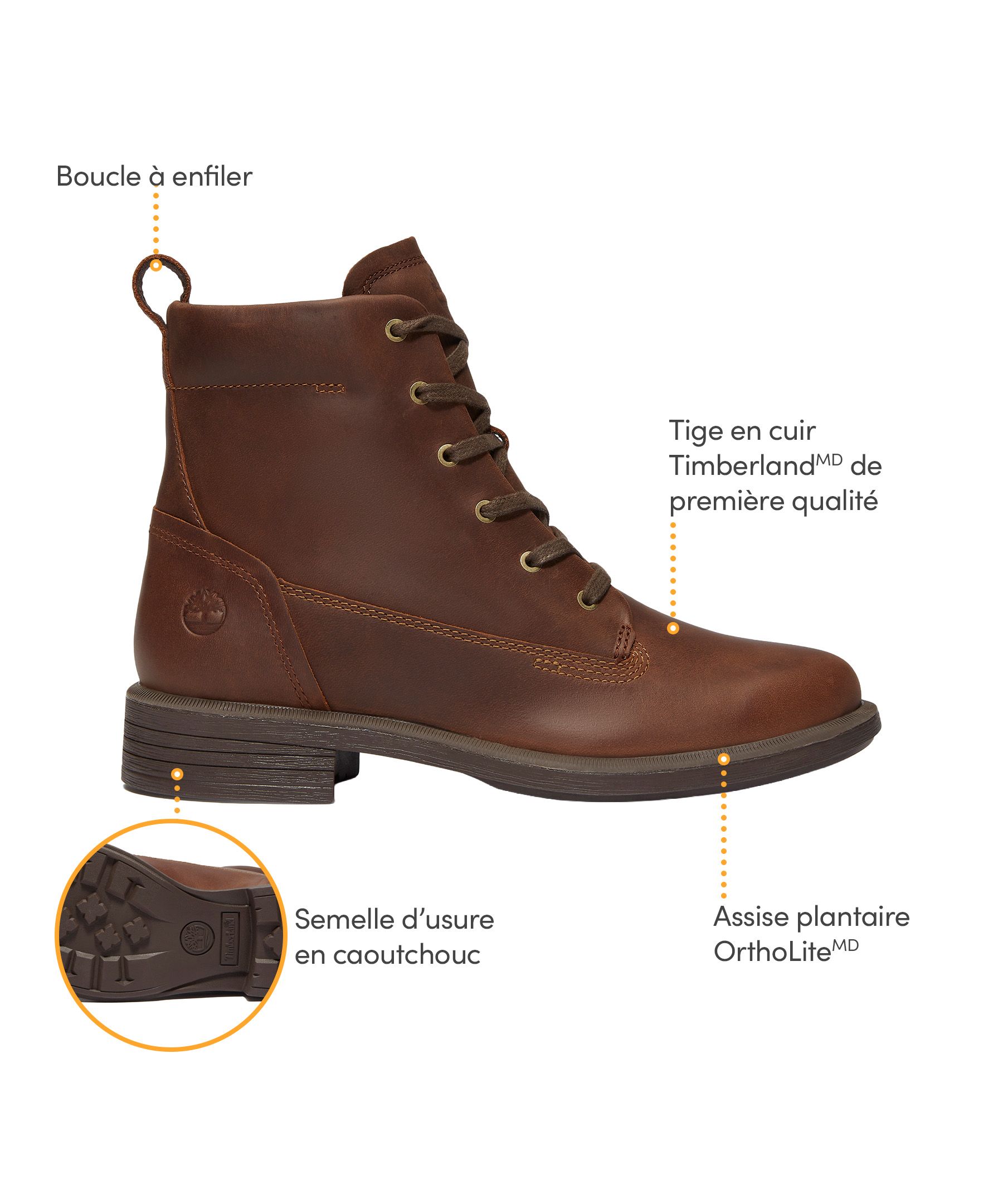 Bottes à lacets mi-hautes pour femmes, Verona Square, Timberland