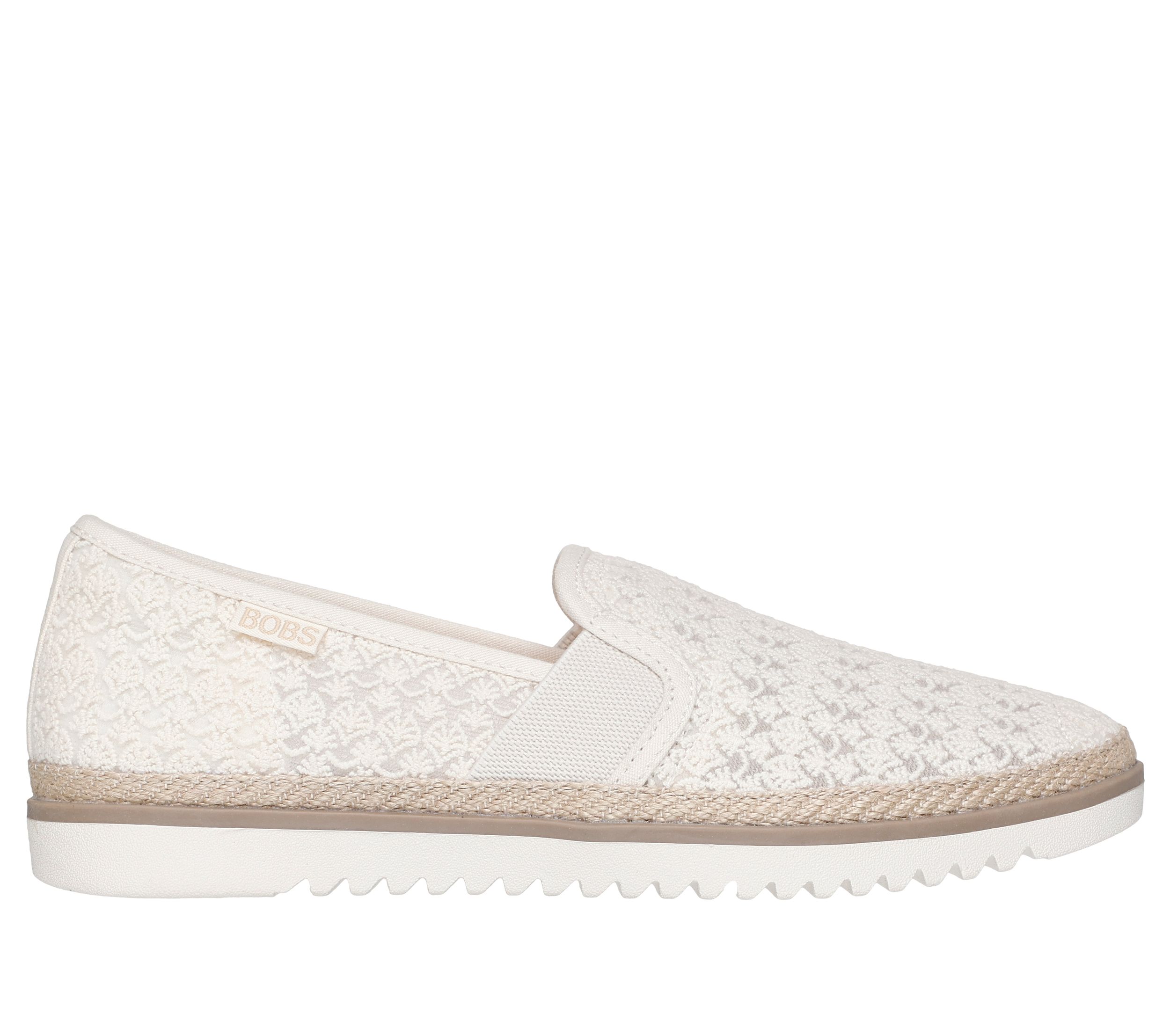 Skechers Women's Bobs Floral Crochet Flexpadrill Espadrille Flats