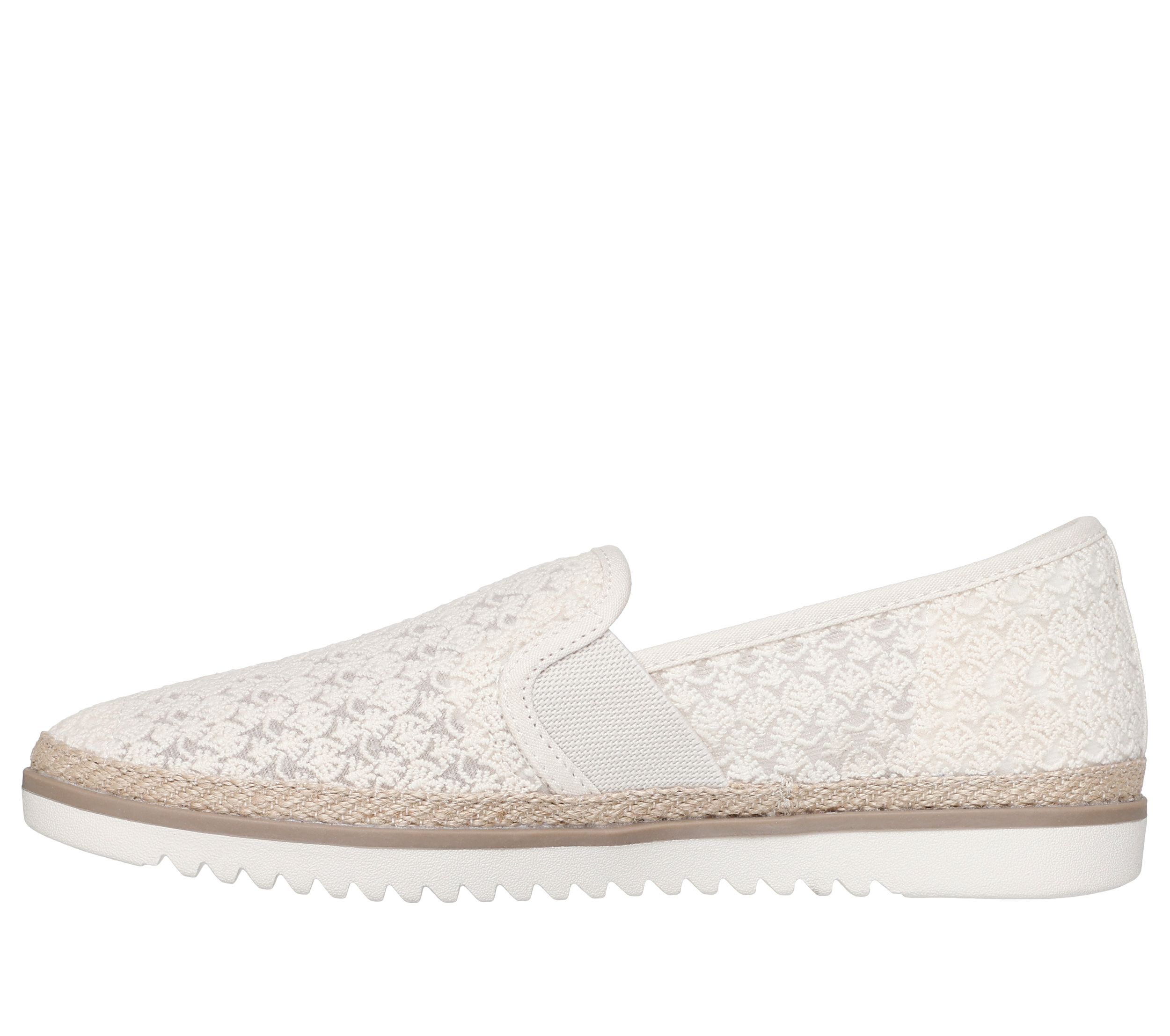 Skechers Women's Bobs Floral Crochet Flexpadrill Espadrille Flats