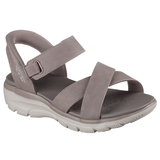 Skechers Women's Slip-ins Relaxed Fit Easy Going Sandal - Wide Front_Three_Fourths_Angled_Right