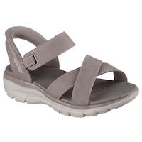 Skechers Women's Slip-ins Relaxed Fit Easy Going Sandal - Wide Front_Three_Fourths_Angled_Right