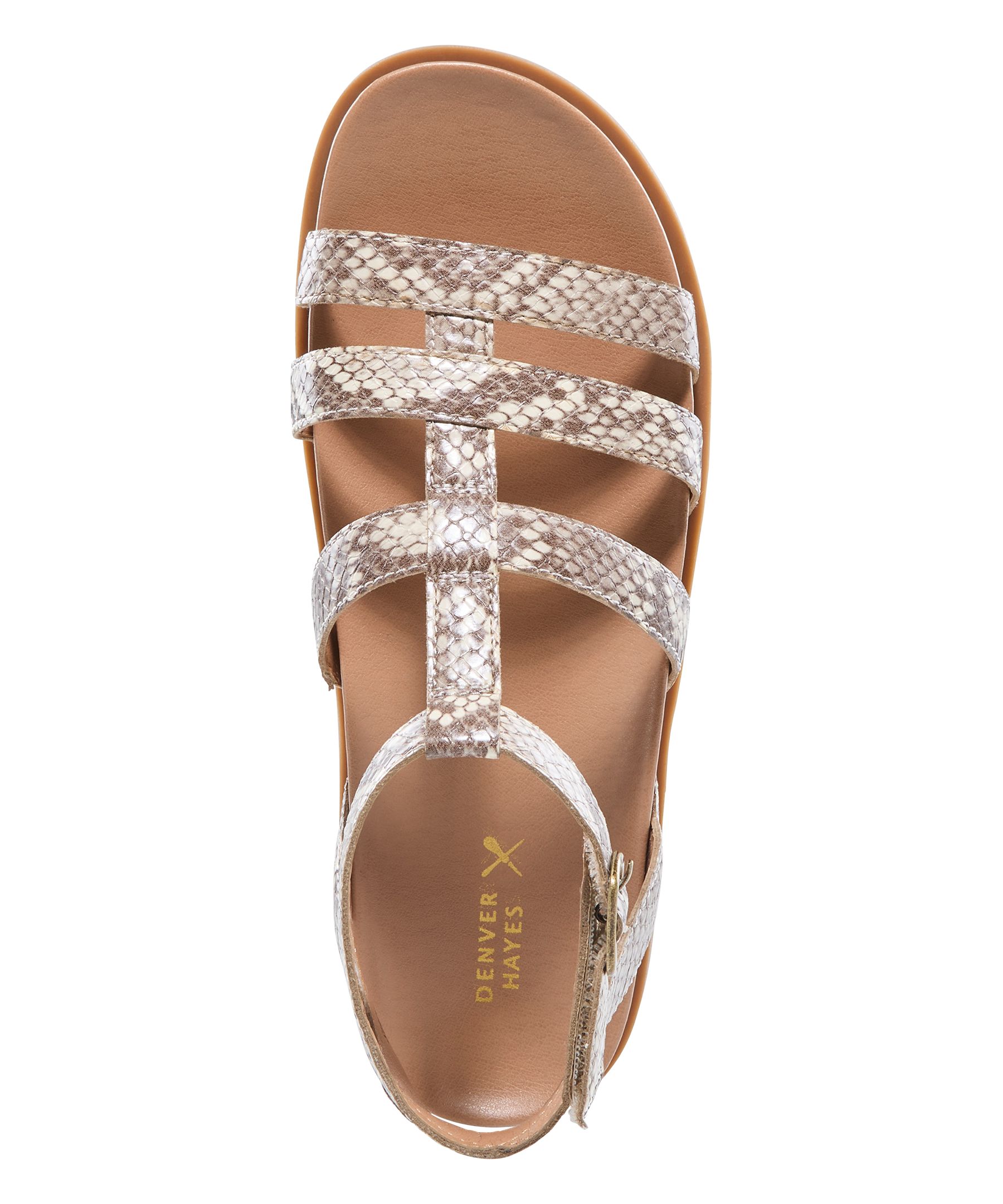 Sandales gladiateur à sangle en velcro pour femmes, Garcelle, Denver Hayes