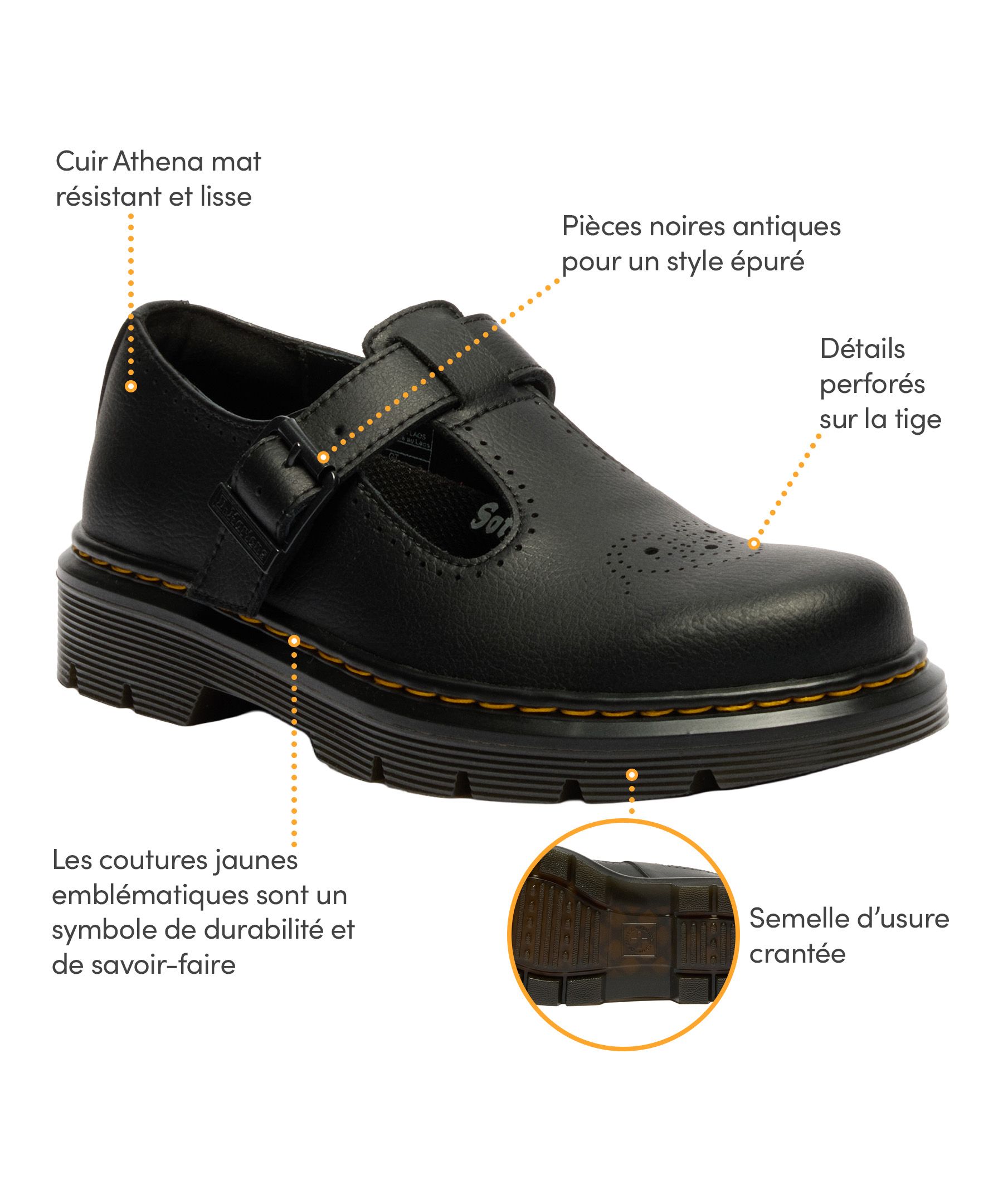 Chaussure Charles IX pour femmes, Aprile Mary Jane, Dr. Martens