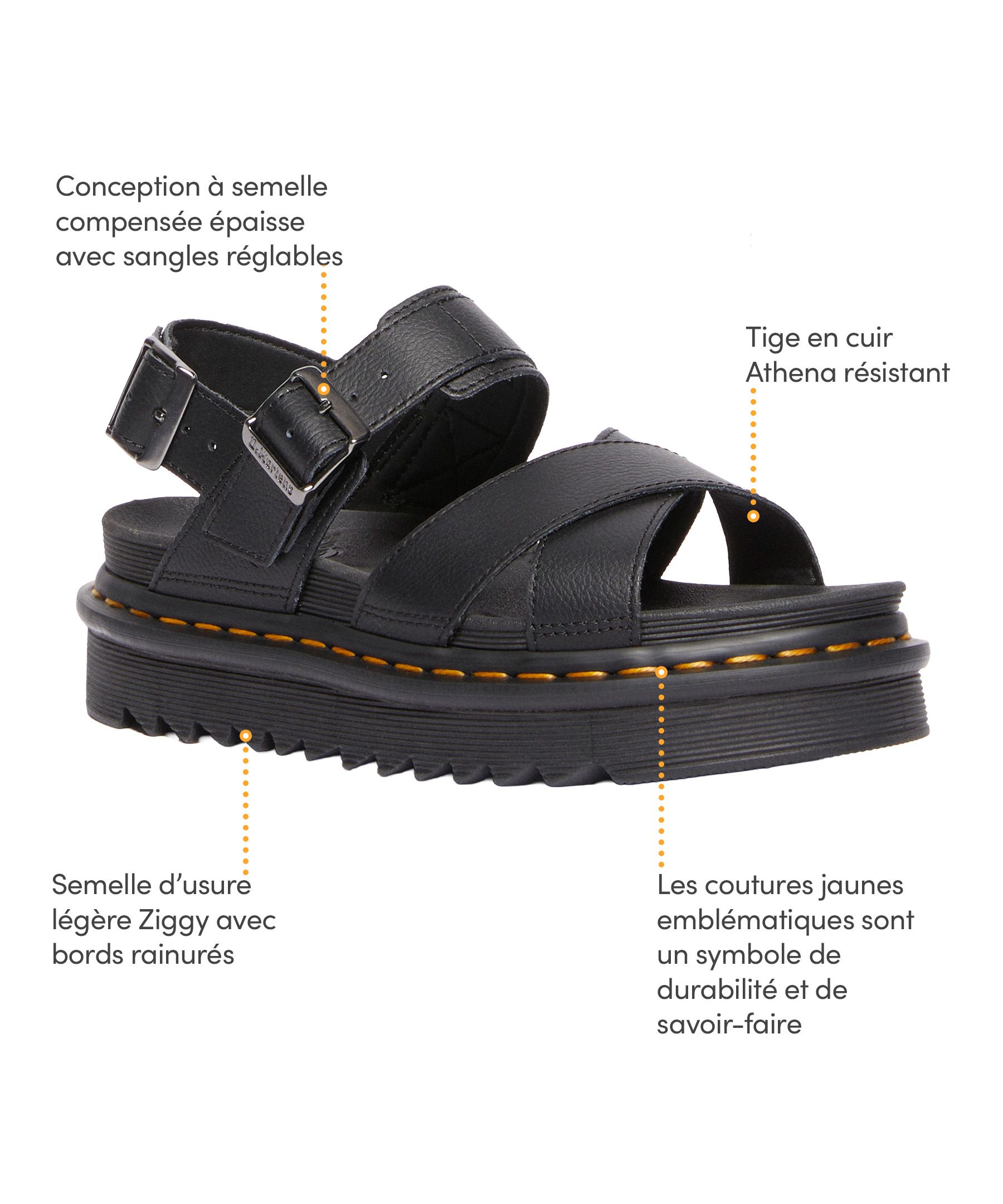 Sandales pour femmes, Voss&nbsp;II, Dr. Martens