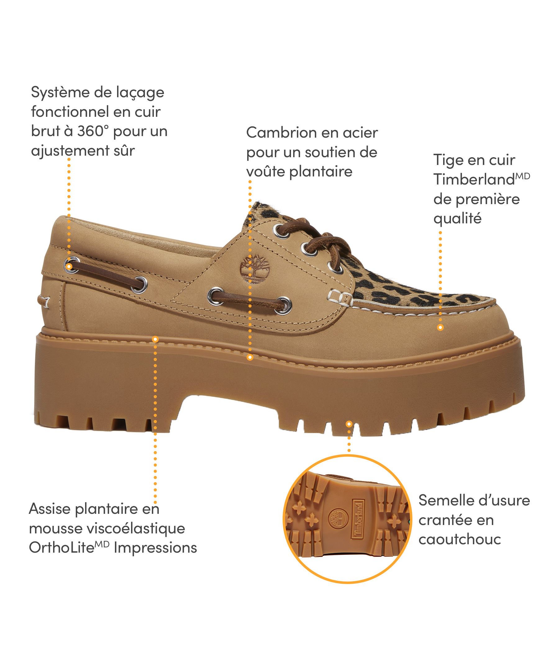 Mocassins bateau pour femmes, Stone Street, Timberland