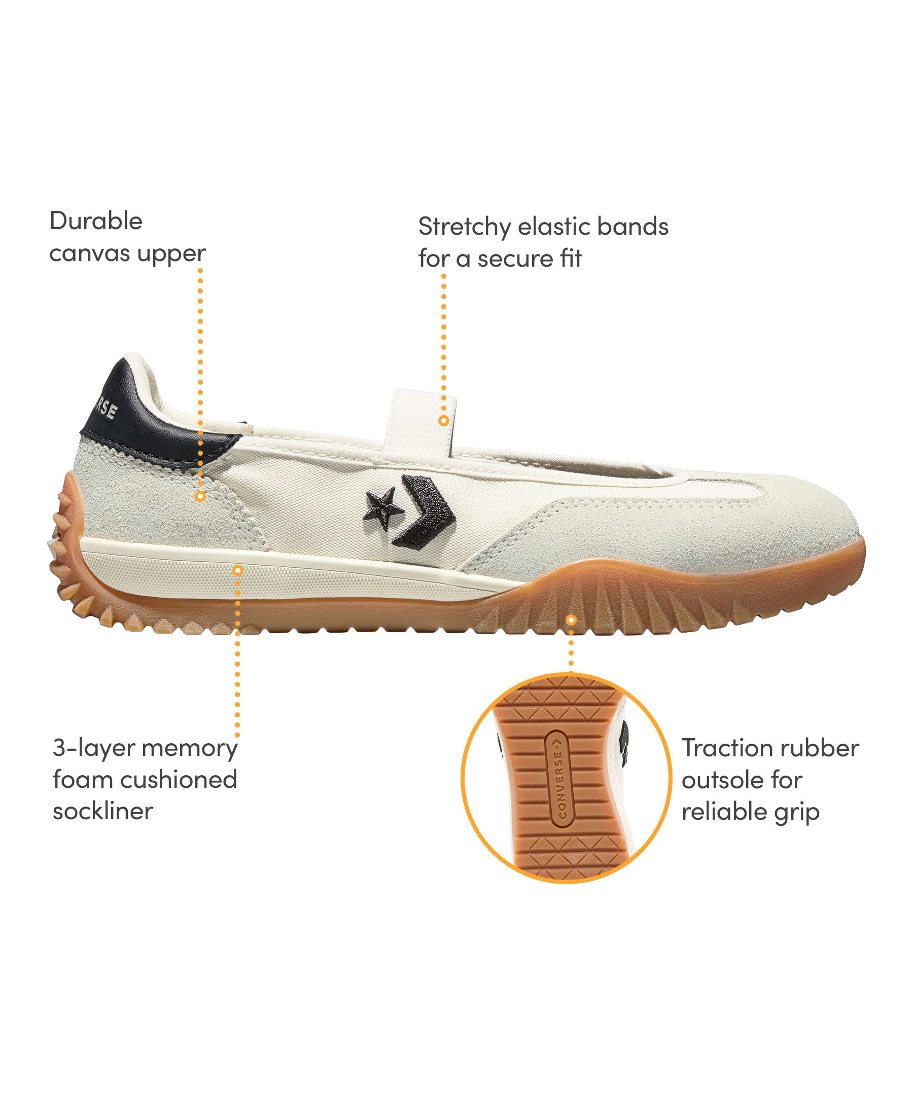 Converse Women's Run Start Trainer Ballet Flats