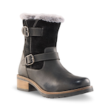 Denver Hayes Women's Livya Leather Faux Fur Boots Front_Three_Fourths_Angled_Right