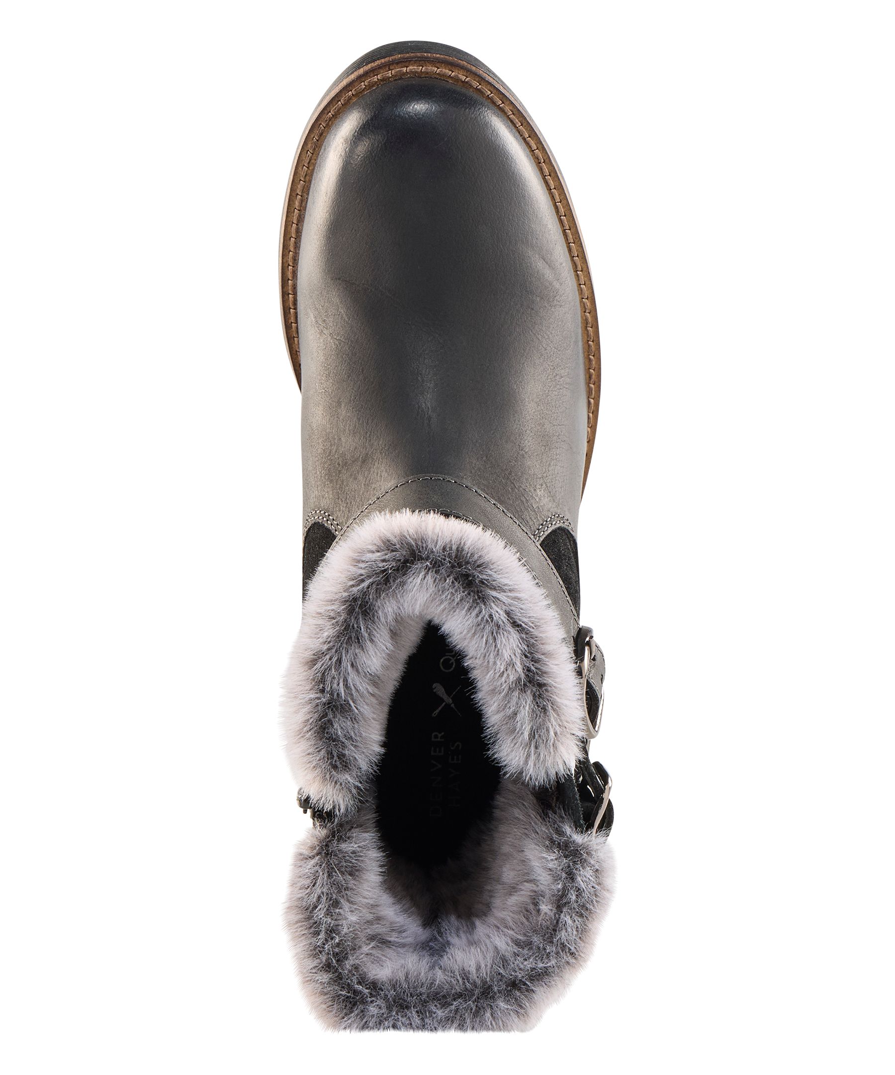 Denver Hayes Women's Livya Leather Faux Fur Boots