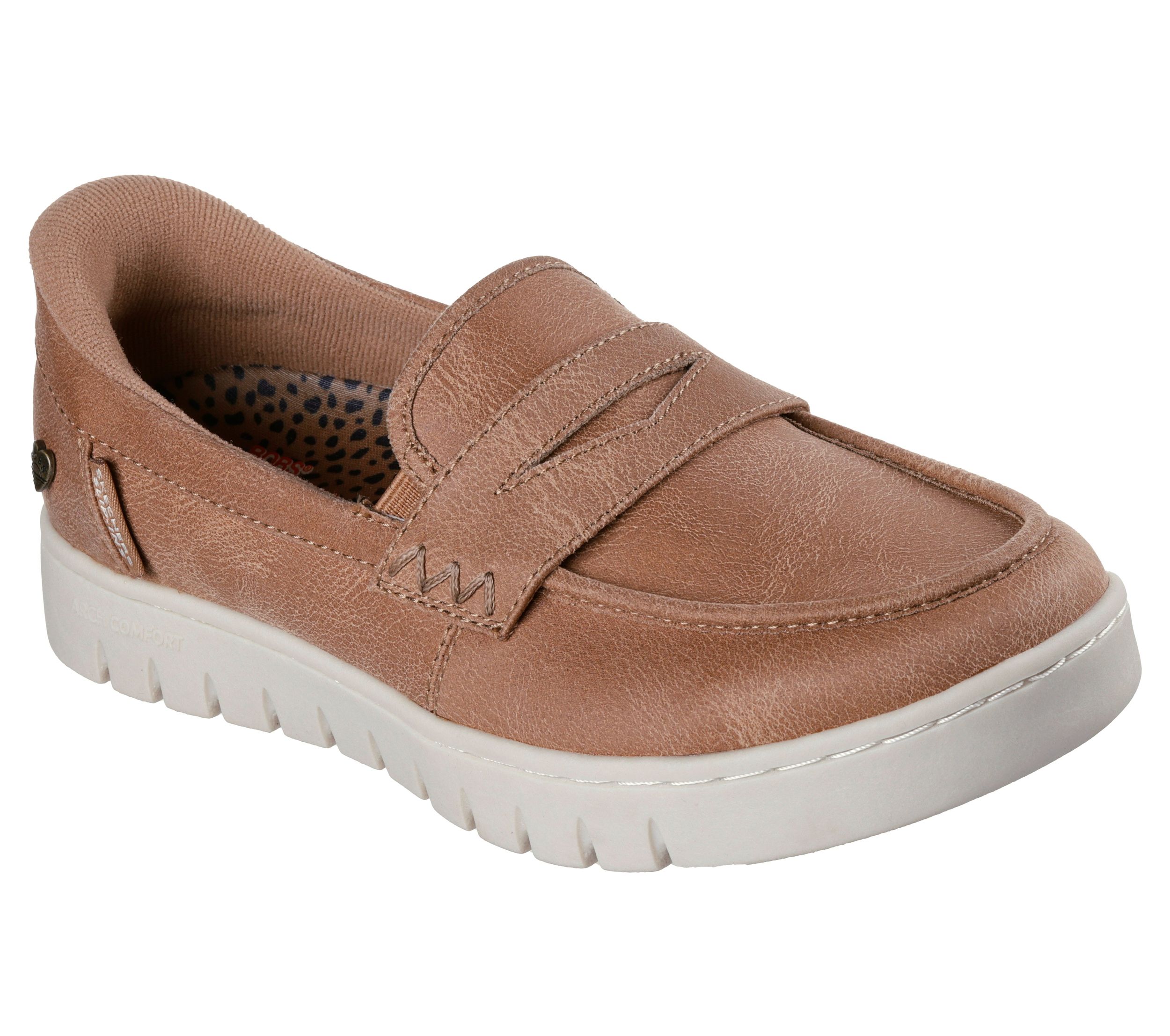 Skechers Women's Slip-ins Wide Bobs Arch Comfort Slip-Ins Loafer Shoes
