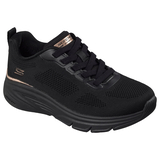 Skechers Women's Bobs Arch Fit Elev8 Knit Bungee Sneakers Front_Three_Fourths_Angled_Right