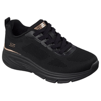 Skechers Women's Bobs Arch Fit Elev8 Knit Bungee Sneakers Front_Three_Fourths_Angled_Right