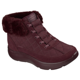 Skechers Women's Slip-ins Cozy Fit Chugga Bunge Boots - Wide Front_Three_Fourths_Angled_Right