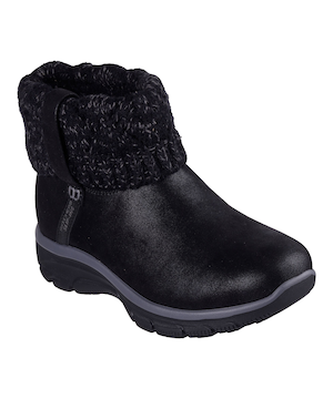 Bottes à enfiler rabattables en tricot à coupe décontractée pour femmes, Slip-ins, Easy Go, Skechers