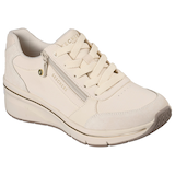 Skechers Women's Billion Flex Duraleather Suede Lace Up Sneakers Front_Three_Fourths_Angled_Right