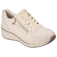 Chaussures de sport en suède et Duraleather à lacets pour femmes, Billion Flex, Skechers Front_Three_Fourths_Angled_Right