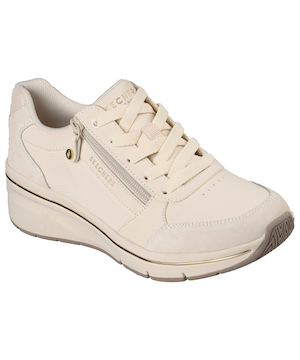 Skechers Women's Billion Flex Duraleather Suede Lace Up Sneakers