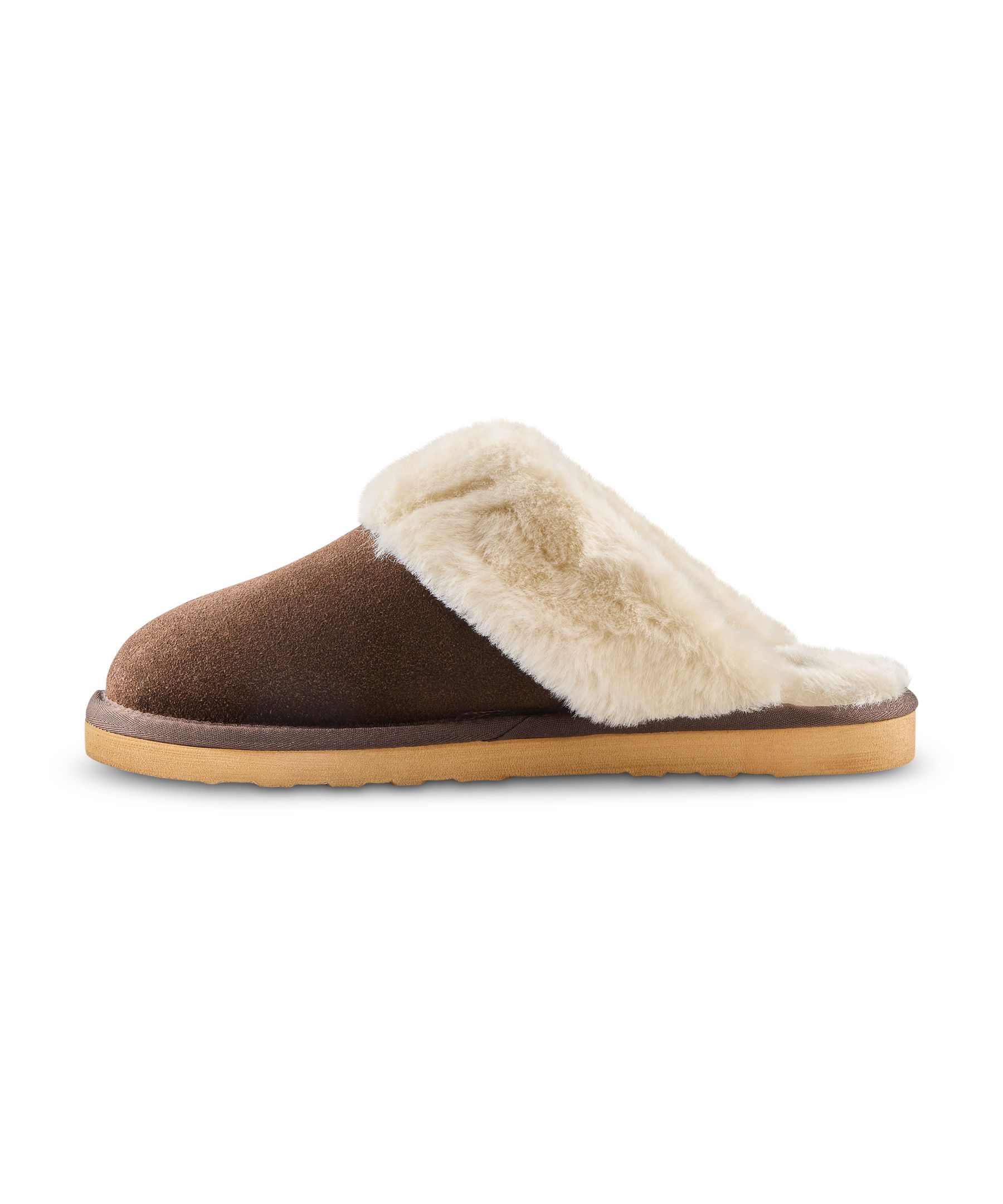 WindRiver Women's Suede Fur Collar Scuffs