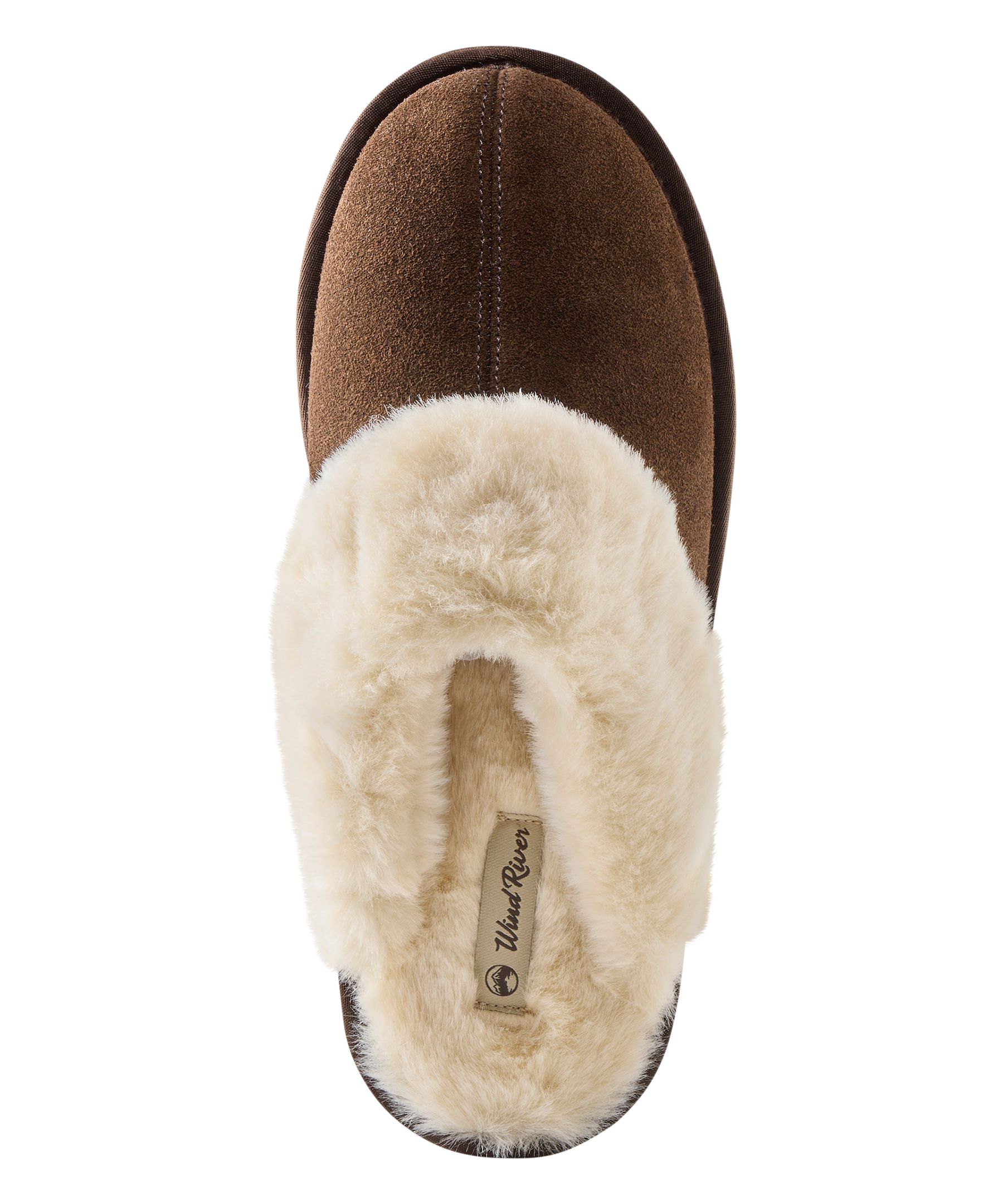 WindRiver Women's Suede Fur Collar Scuffs