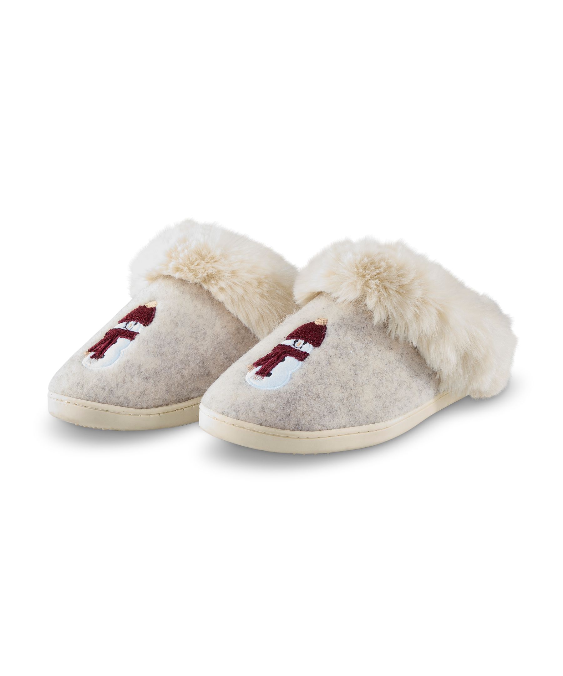 Denver Hayes Women's Felt Snowman Slippers