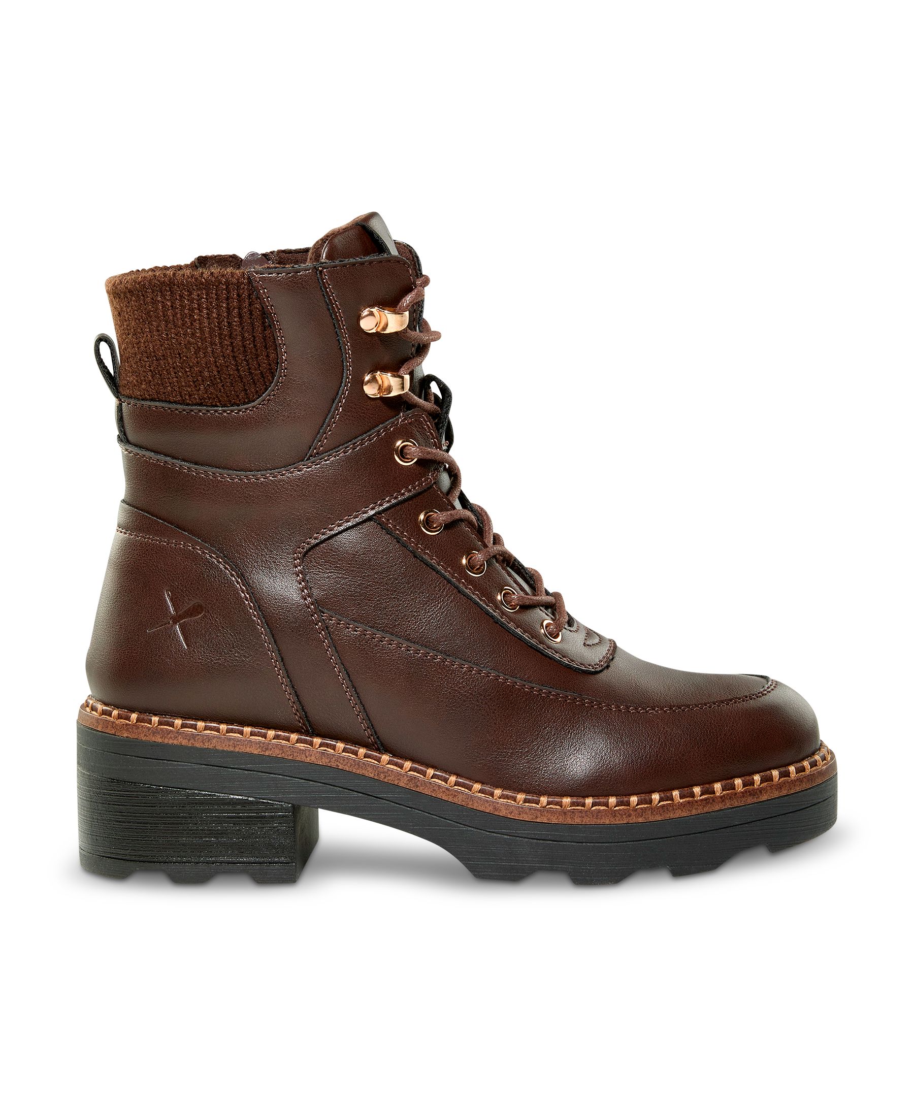 Denver Hayes Women's Sable Lace-Up Zippered Boots