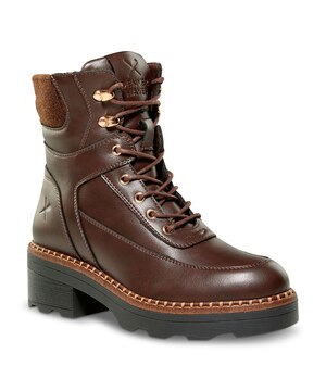 Bottes à lacets et à fermeture à glissière pour femmes, Sable, Denver Hayes