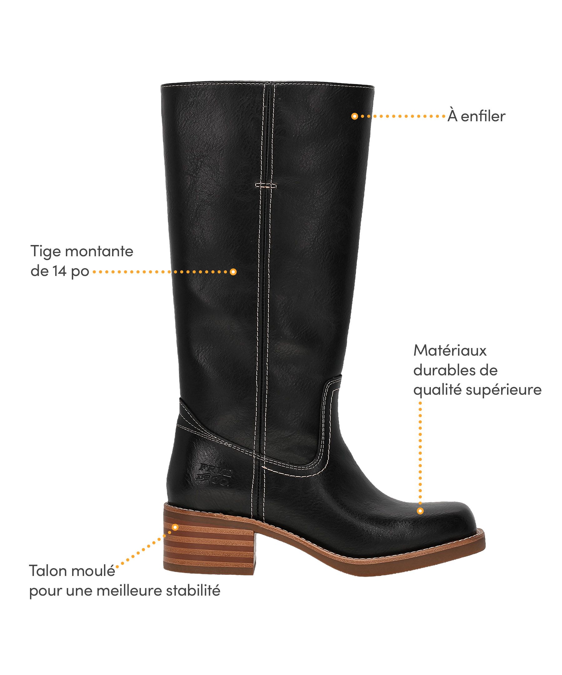 Bottes mi-mollet de 14&nbsp;po de hauteur pour femmes, Miranda, Frye and Co