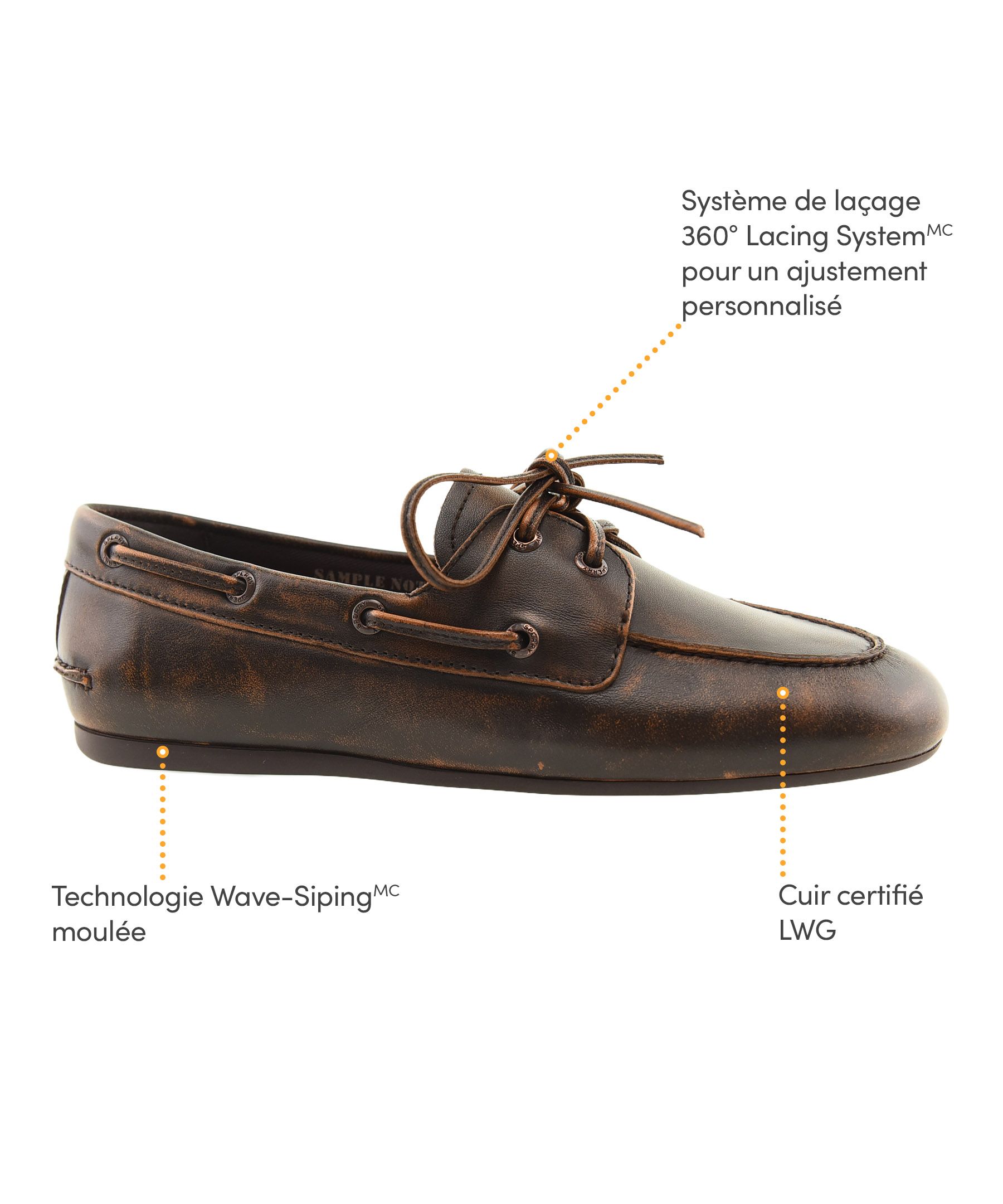 Mocassins bateau fins pour femmes, Sperry