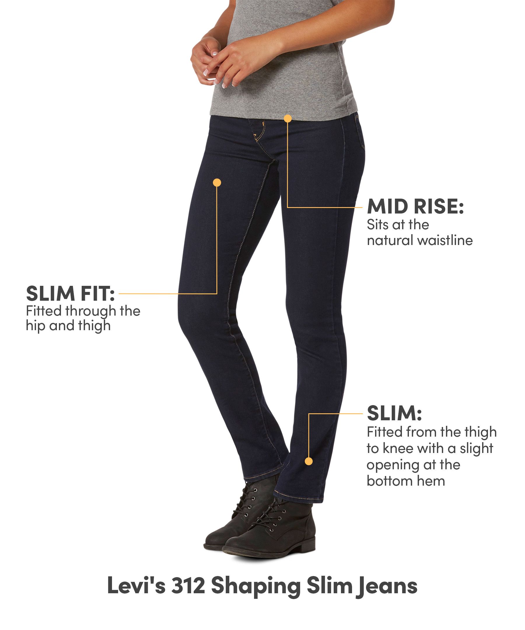Levi's Women's 312 Shaping Mid Rise Slim Jeans