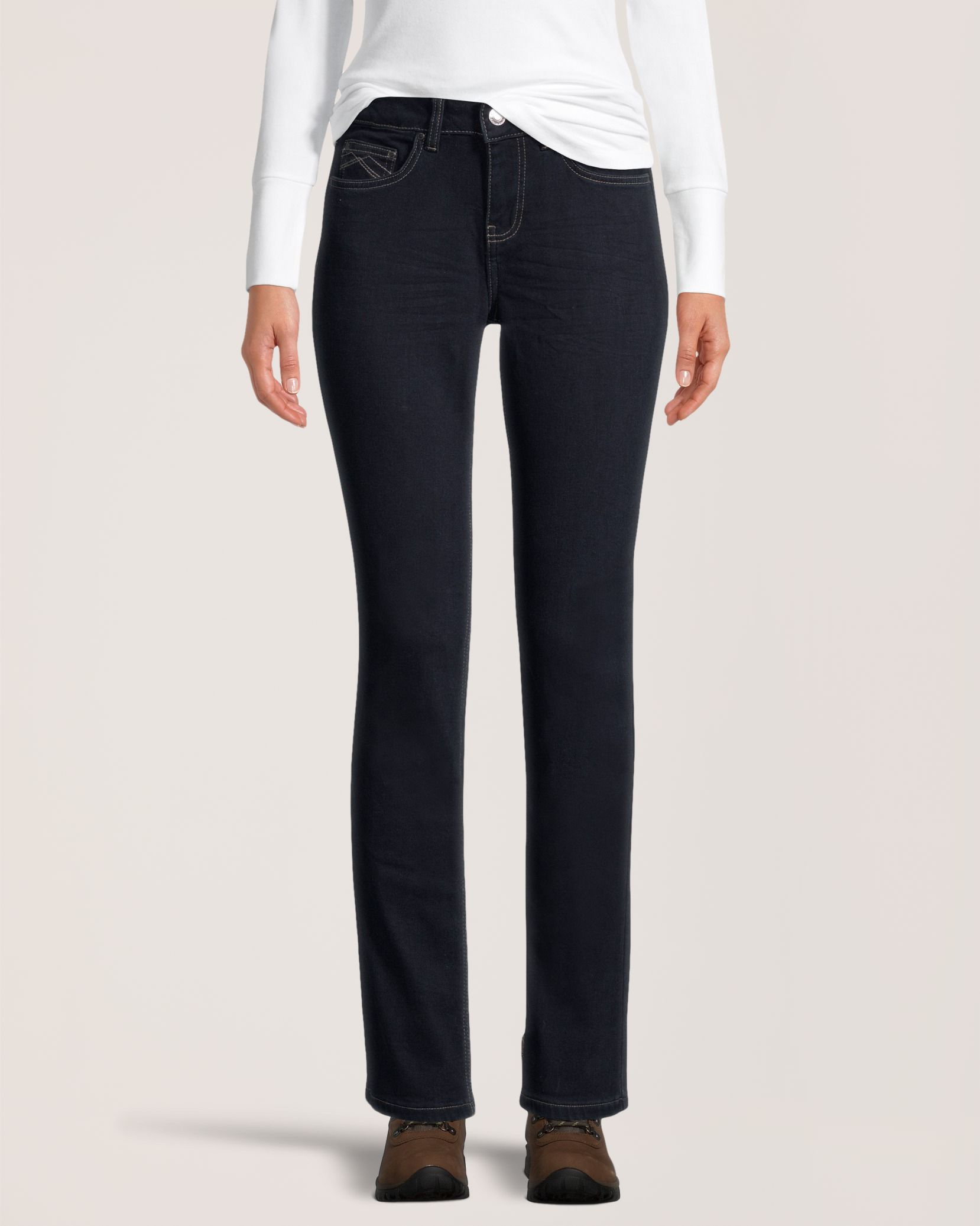 WindRiver Women's T-Max Heat Lined High Rise Straight Jeans