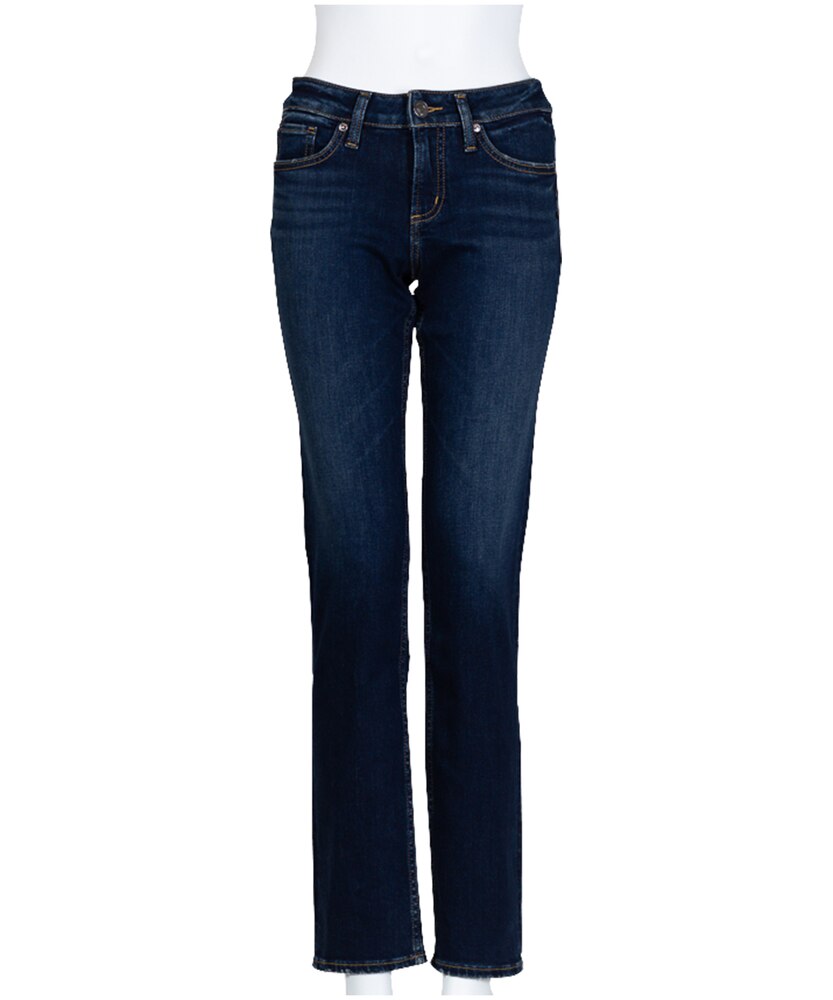 Silver Women's Avery Curvy Fit High Rise Straight Leg Jeans - Dark ...
