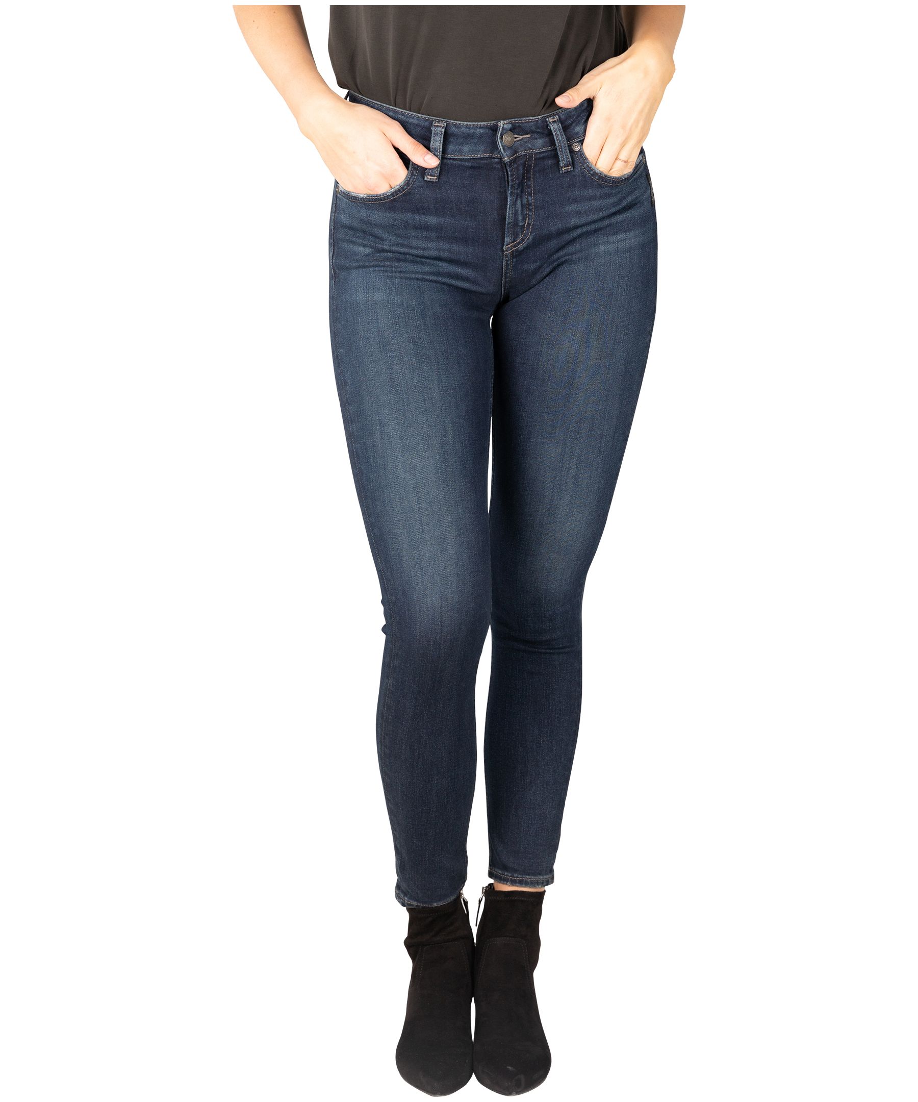 Women's Avery Curvy Hugh Rise Skinny Jeans - Dark Indigo | Marks